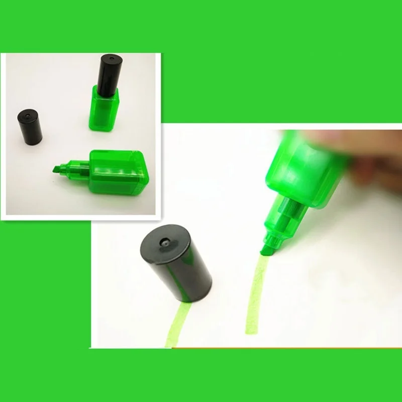 2 шт цветная флуоресцентная ручка для ногтей Kawaii маркер цветная ручка с граффити рекламная ручка - Цвет: Зеленый
