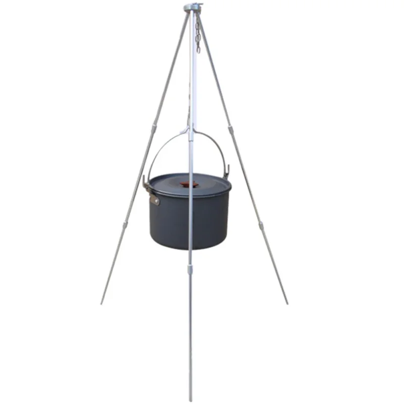 2018 New Hanging Pot Outdoor Camping Picnic Cooking Tripod Durable Portable Picnic Barbecue