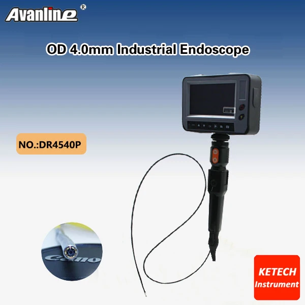 

Professional 4.3"LCD Inspection Camera Endoscope OD 4mm Industrial Pipe Video Borescope Snake Inspection Tube Endoscope DR4540P