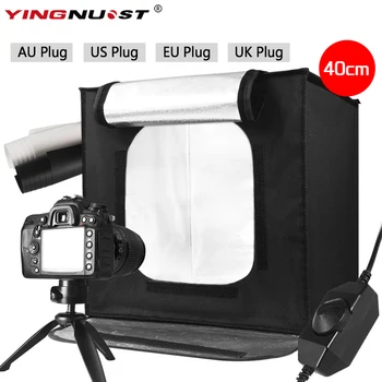 

Tabletop shooting Photo Tent 40x40cm Mini Photo Studio Softbox Shooting Light Tent Double LED Panel Lighting Box Dimmer Switch
