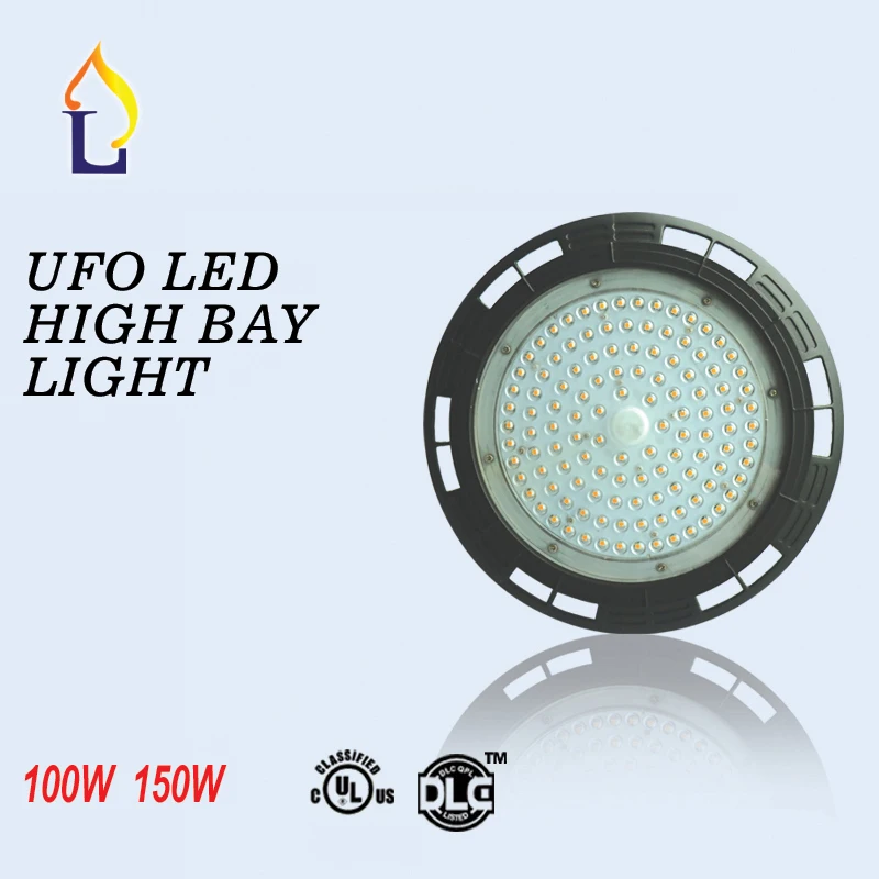5 шт./лот UL DLC светодиодные НЛО высокий свет залива 100 Вт/150 Вт industrial light ip65 AC100-277V 5 лет гарантия высокого залива светодиодного освещения