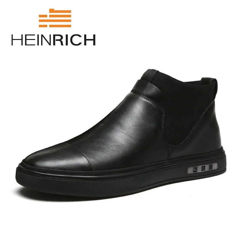 

HEINRICH Genuine Leather Men Shoes Slip On Men Flats Driving Durable Shoes Comfortable Men Leather Men Casual Shoes Zapatos
