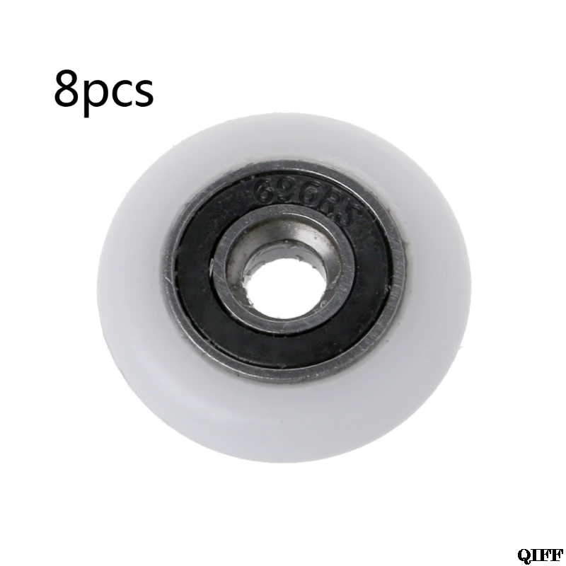 

8Pcs Shower Door Runner Rollers Wheels Pulleys Replacement Parts 23mm Diameter Mar28