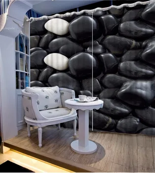 

Black And White Curtains Drapes Stone Design Curtains For Bedroom Sheer Curtains For The Living Room Printing Blackout Curtain