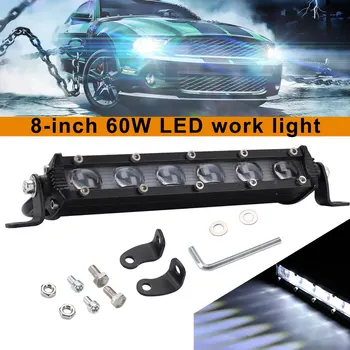 

2018 New 60W Single Row LED Light Bar Waterproof Work Lights for 4x4 Offroad 4WD Truck ATV Trailer CSL88