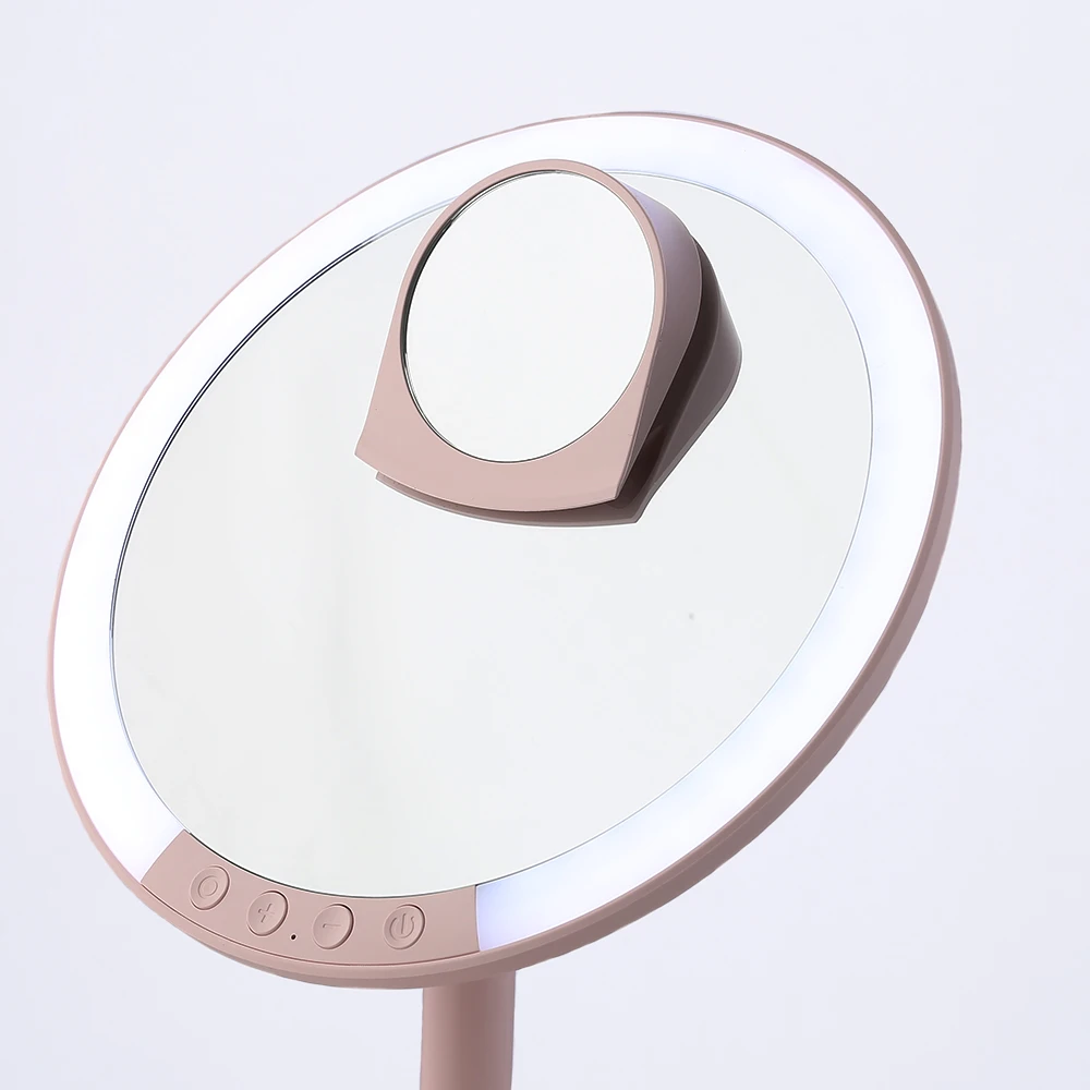 

LED Light Makeup Mirror Table Lamp Rotating 90 Degree Brightness Adjustable 7x Magnifying Beauty Cosmetic Mirror Use 18650 USB