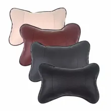 1 шт. Высокое качество перфорации Дизайн из искусственной кожи отверстие копания подголовник автомобиля поставки Средства ухода за кожей шеи авто Детская безопасность Подушки Детские стайлинга автомобилей