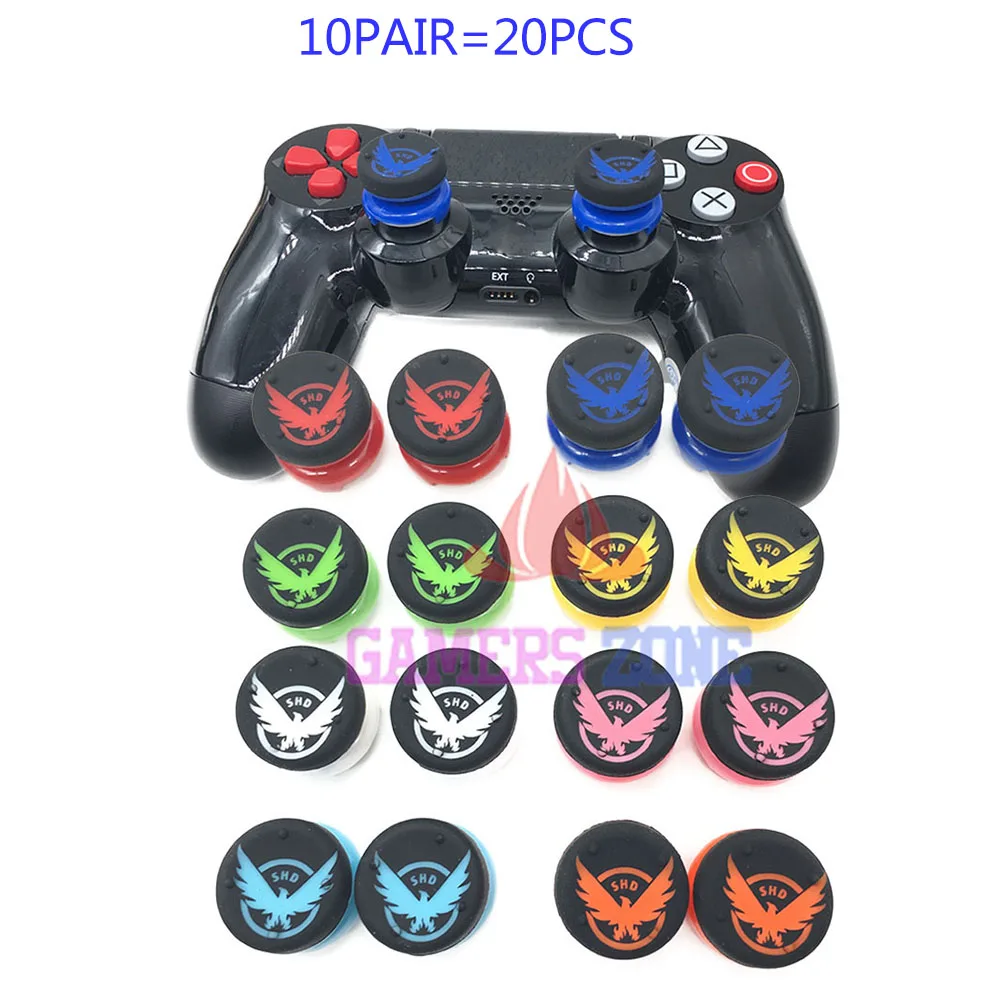 

10Pair=20PCS For SHD Analog Grips for PS4 Playstation 4 Controller Thumbstick Extender For PS4