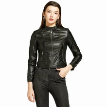 NXH Leather Jacket Women Spring Autumn Biker jacket Plus Size Fashion Faux Leather coat Soft Pink Jaket jaqueta de couro