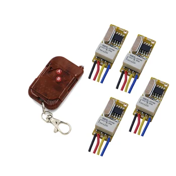 

Free Shipping Small Volume Relay Wireless Switch DC3.7V 5V 6V 7.4V 9V 12V RF Receiver Transmitter NO COM NC Remote 315/433mhz