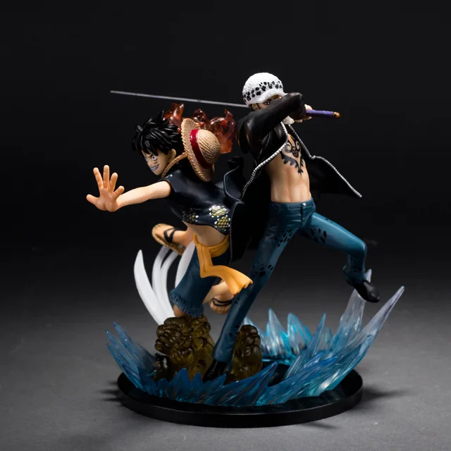 Cheap Anime One Piece Luffy & Trafalgar Law Action Figure Collection Model Toy 18cm Retail Boxed