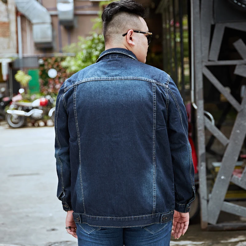 Новинка 2019 облегающие джинсовые куртки 6XL 7XL 8XL Me в стиле хип хоп модная уличная