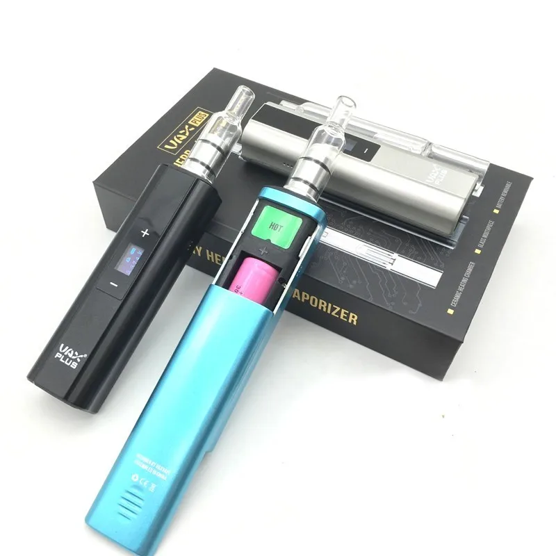 Original Vaporizer VAX PLUS Dry Herb Vaporizer Ego Cigarette Vape Pen 3000mah Mod Vax Starter Kit with glass water mouthpiece