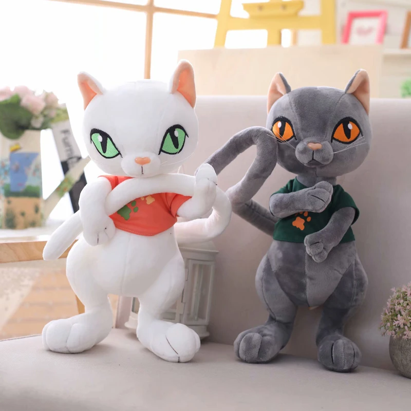 1 шт. 30 Вт 40 см Kawaii моделирование кошка плюшевая креативная игрушка плюшевое