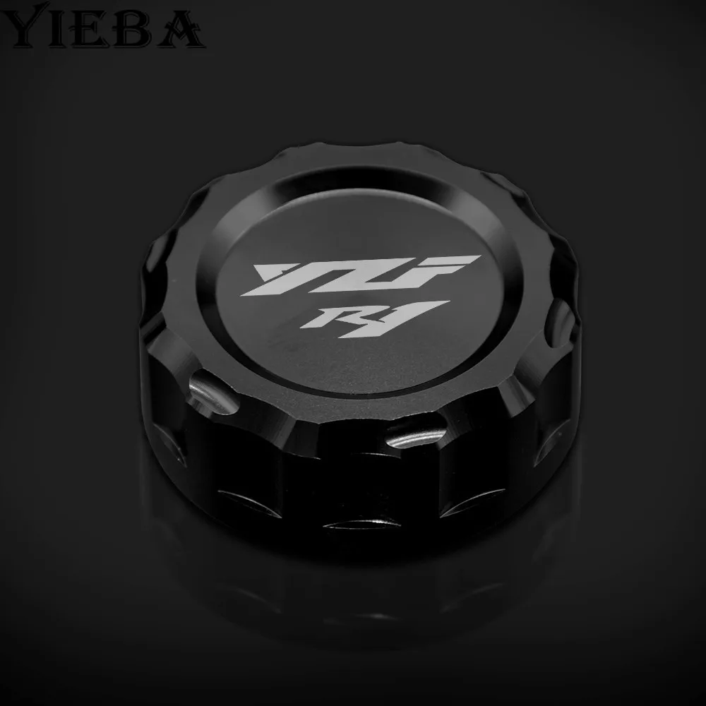 Kopen 2018 nieuwe motorfiets accessoire CNC Remvloeistofreservoir Cap Cover voor yamaha YZF R1 1999 2000 2001 YZFR1 2004 2008