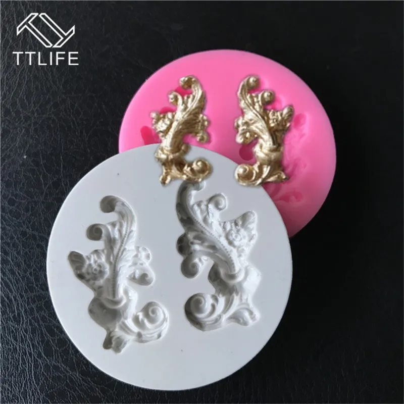 

TTLIFE European Symmetry Relief Vine Silicone Mold Fondant Cake Biscuit Decorating Tools Chocolate Pastry Baking Mould New 2019