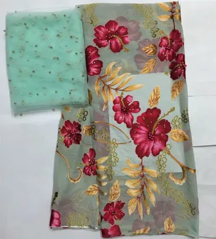 

velvet lace fabric with beaded fashion satin fabric high quality embroidered lace silk lace for party dress5+2yard/piece