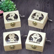 1PC Wood hand-cranked cute music box birthday gift for child girls girlfriend gifts teachers day gift KU 032