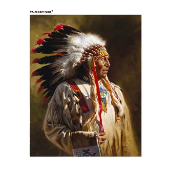 

New 5D diamond embroidery Indian Chief 3D DIY diamond painting full square mosaic cross stitch diamond pattern decor gift YU330