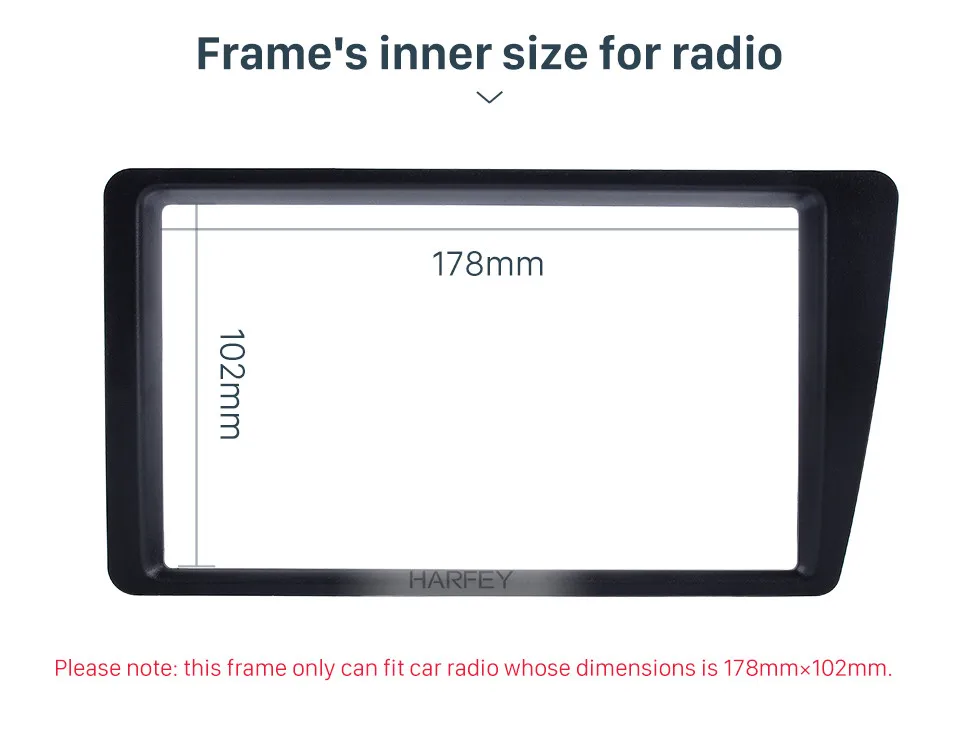 Harfey 2Din автомобиль радио Панель рамка накладка комплект приборной панели установка Панель для Honda Civic LHD2001 2002 2003 2004 2005 2006