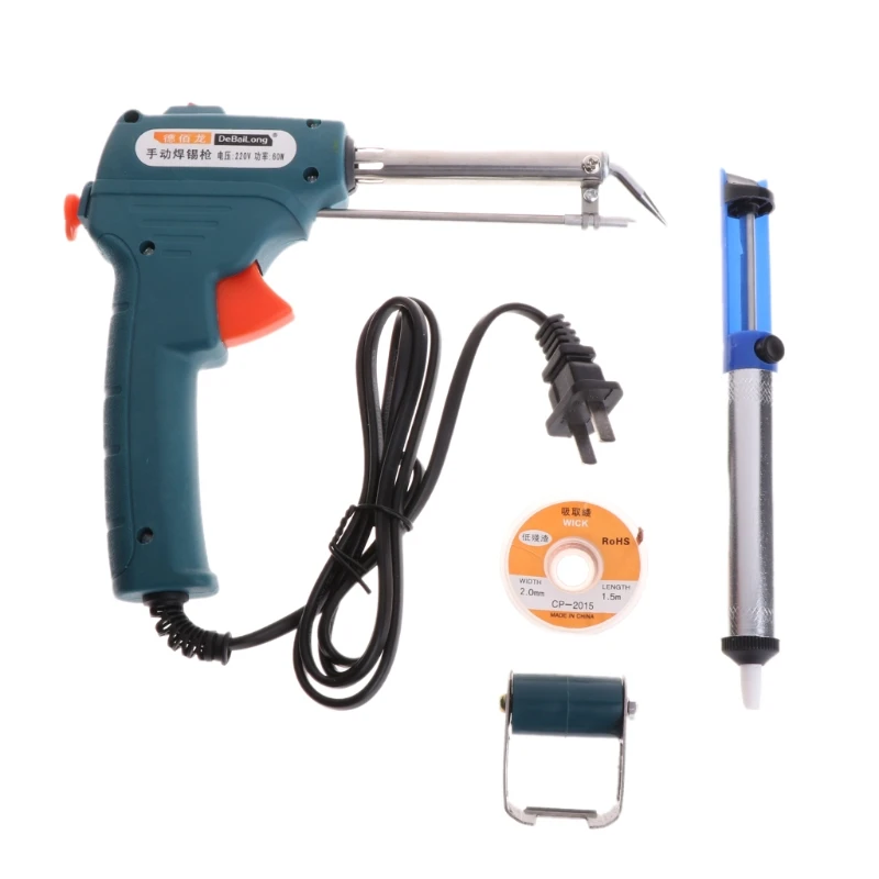 

220V 60W Automatic Send Tin Gun Electric Soldering Iron Rework Station Tools New