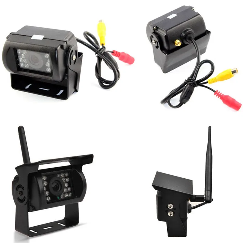 Podofo беспроводной автомобиль 2 резервная камера s монитор, ИК ночного видения камера заднего вида+ " монитор для RV Грузовик Трейлер Кемперы