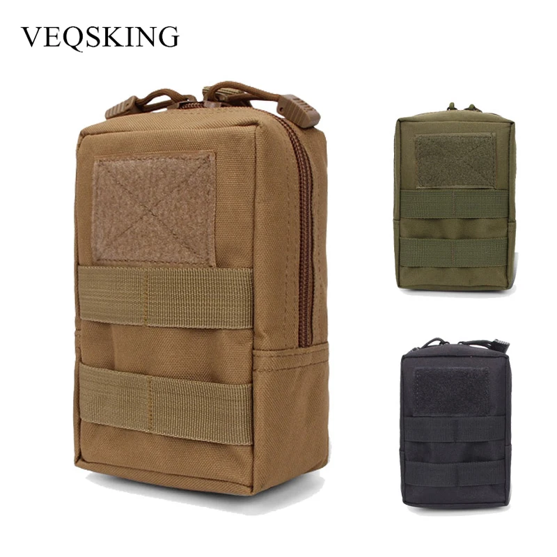 

800D Nylon Outdoor Military Tactical Waist Bag Multifunctional Molle EDC Tool Zipper Pouch Bag 3colors