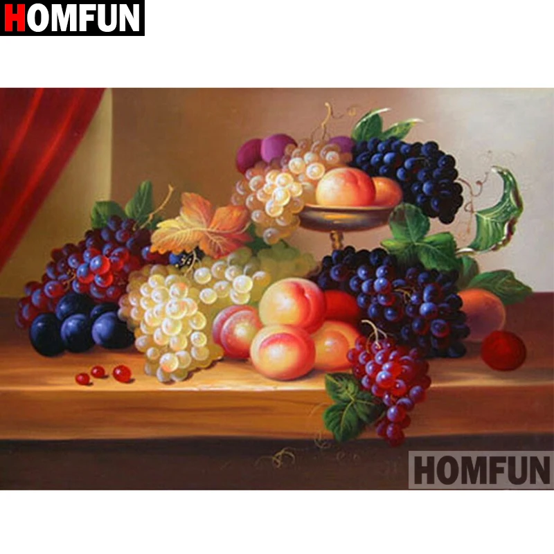 HOMFUN Full Square/Round Drill 5D DIY Diamond Painting &quotfruit&quot Embroidery Cross Stitch Home Decor A16278 | Дом и сад