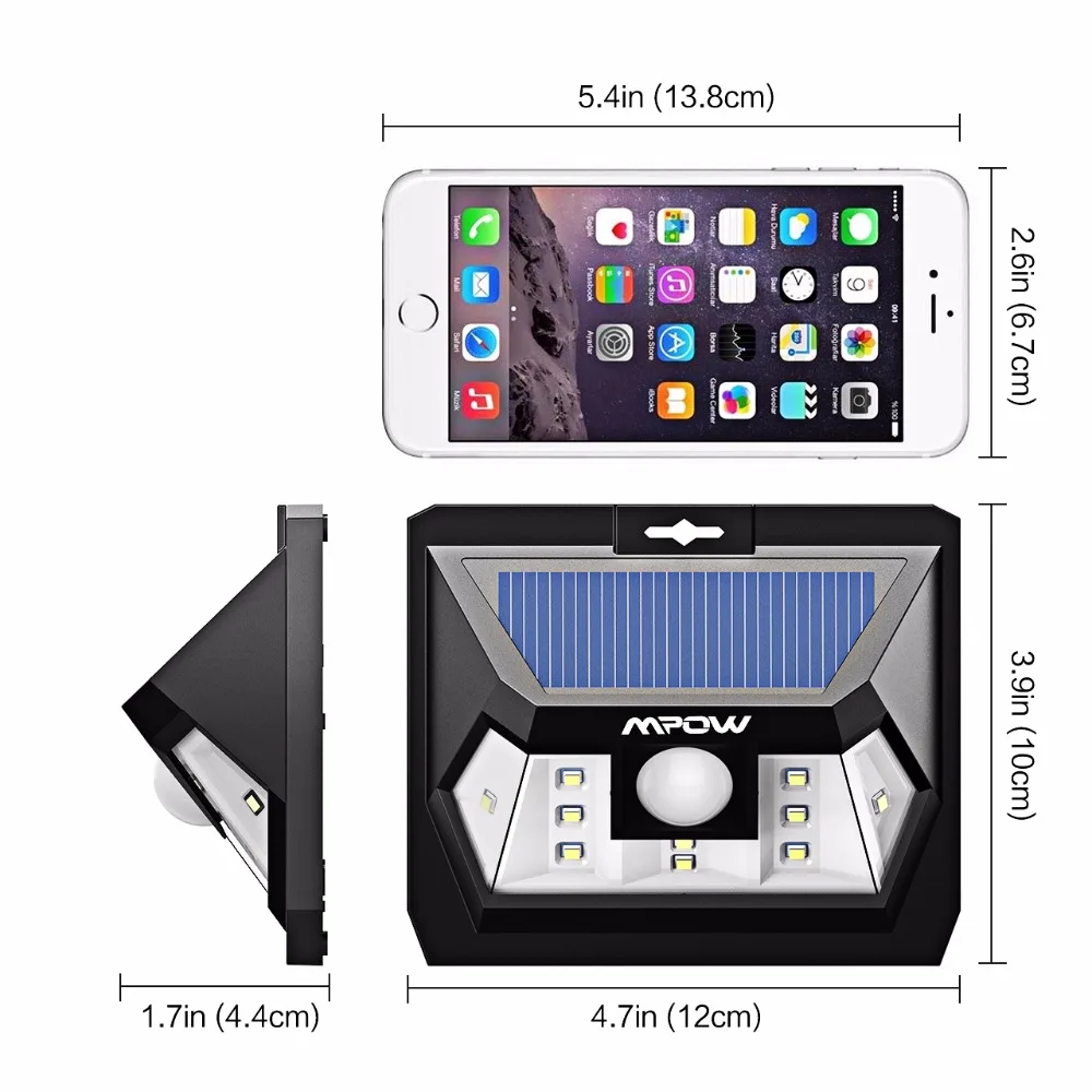 Mpow 10 LED Solar Outdoor Lights  (8)