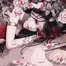 MOLEK DIY картина маслом, комплекты номеров, раскраска для девочек, Картина на холсте, домашний декор, Настенная картина для гостиной, подарки