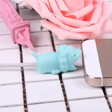 1 шт. кабель укуса протектор мультфильм животных шаблон данных линия протектор USB зарядное устройство кабель намотки защитный чехол для iPhone