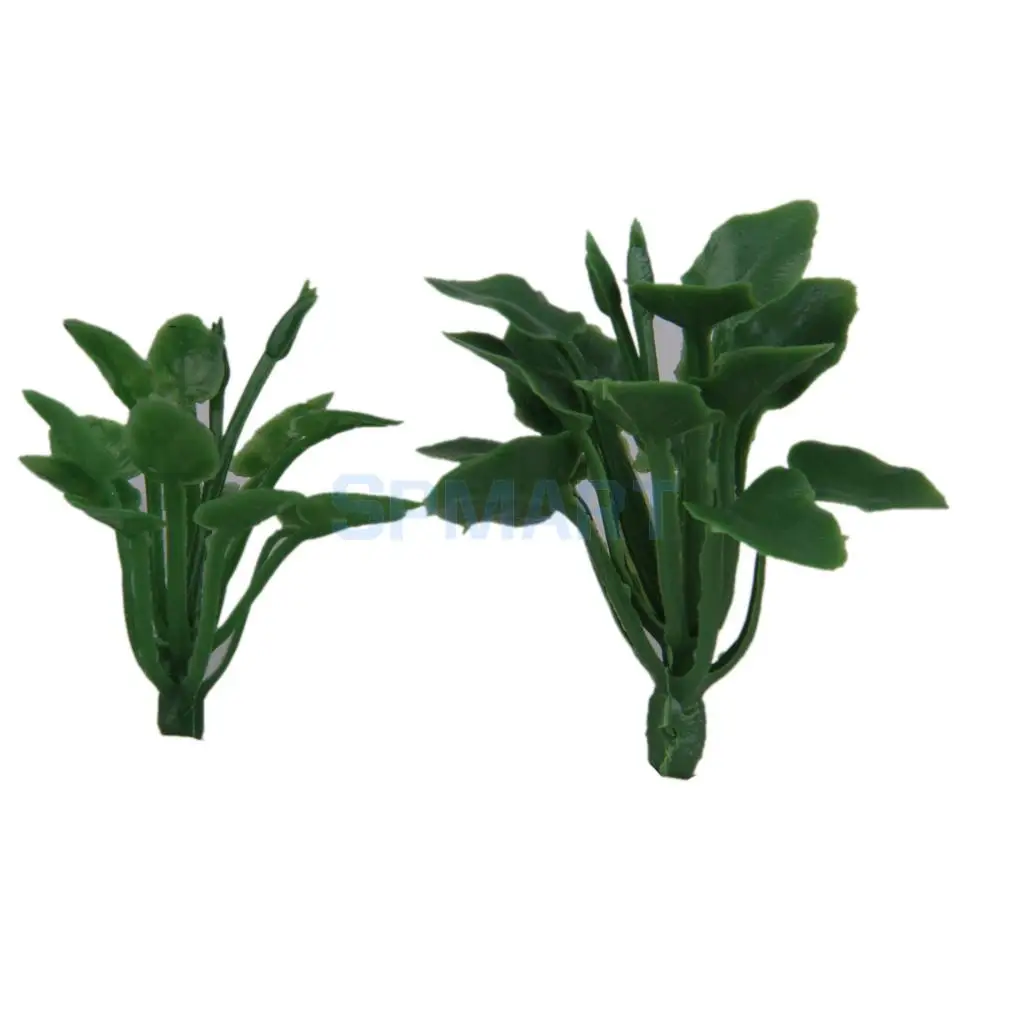 100Pcs Plastic Painted Green Ground Grass Tree Model DIY Landscape Railway Wargame Park Diorama Scenery 1/32-1/42