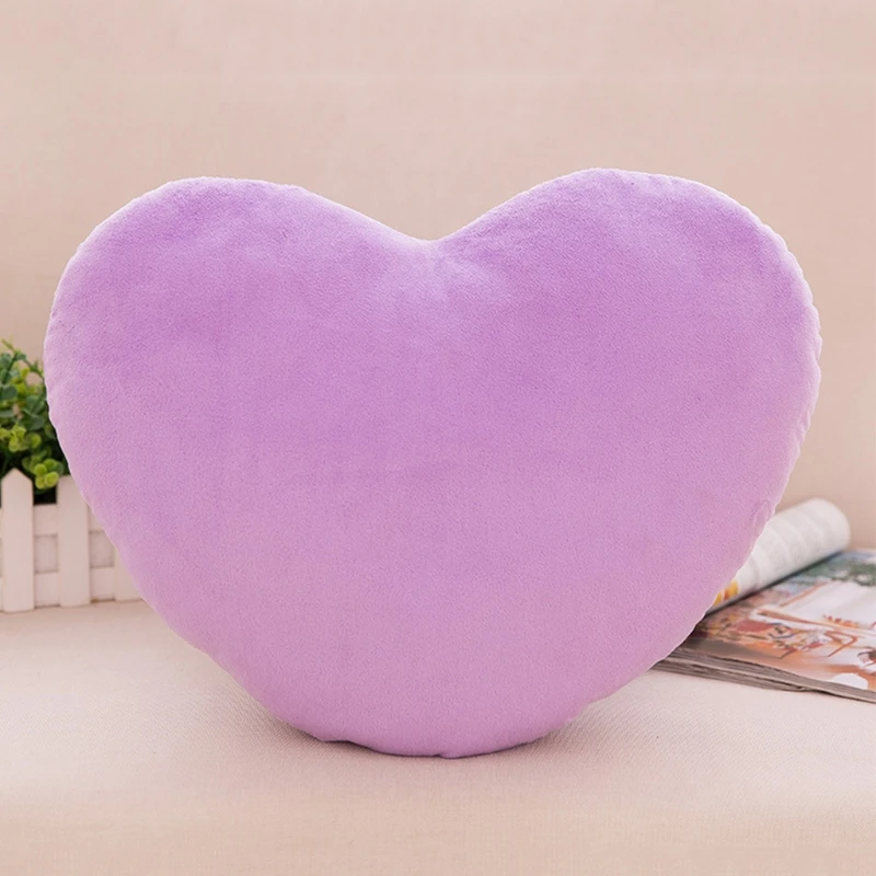 HBB 30cm Heart Shape Decorative Throw Pillow PP Cotton Soft Creative Doll Lover Gift