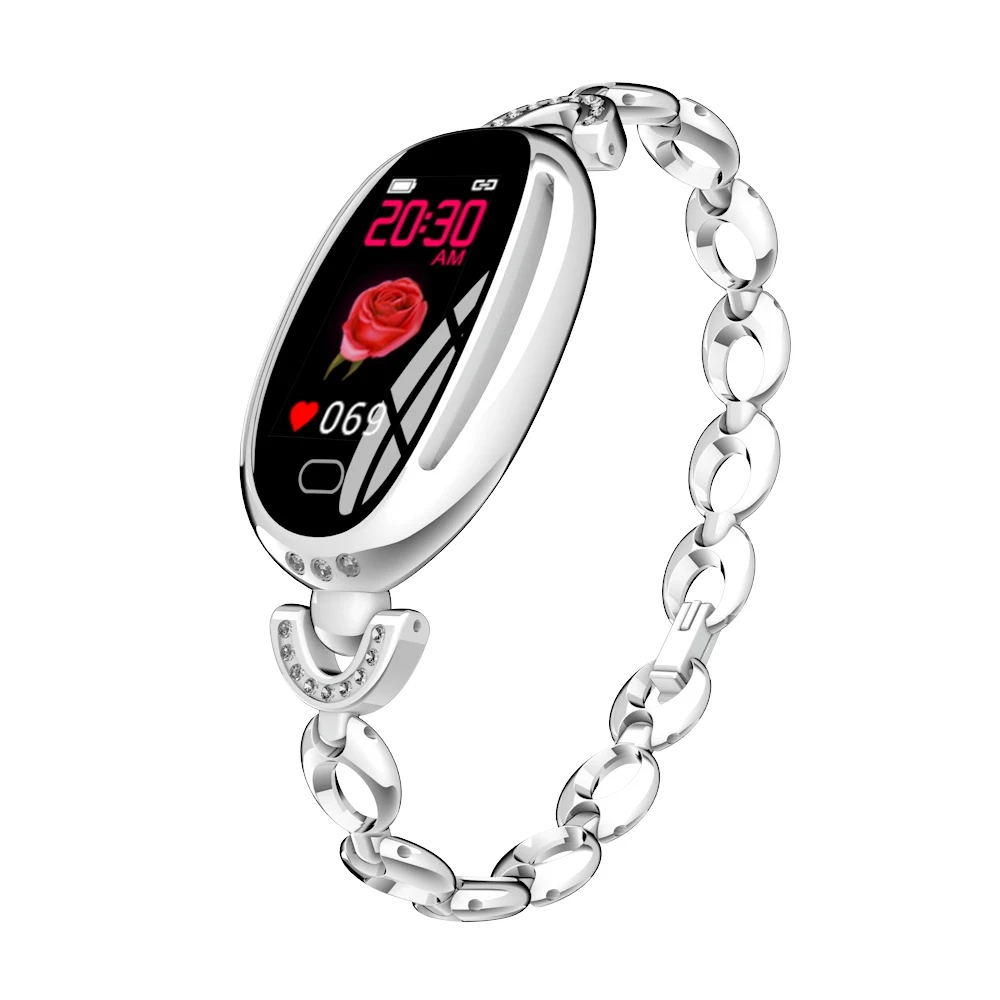 

696 E68 Smart Bracelet Women Activity Fitness Tracker Heart Rate Monitor Blood Pressure IP67 Waterproof Smart Wristband
