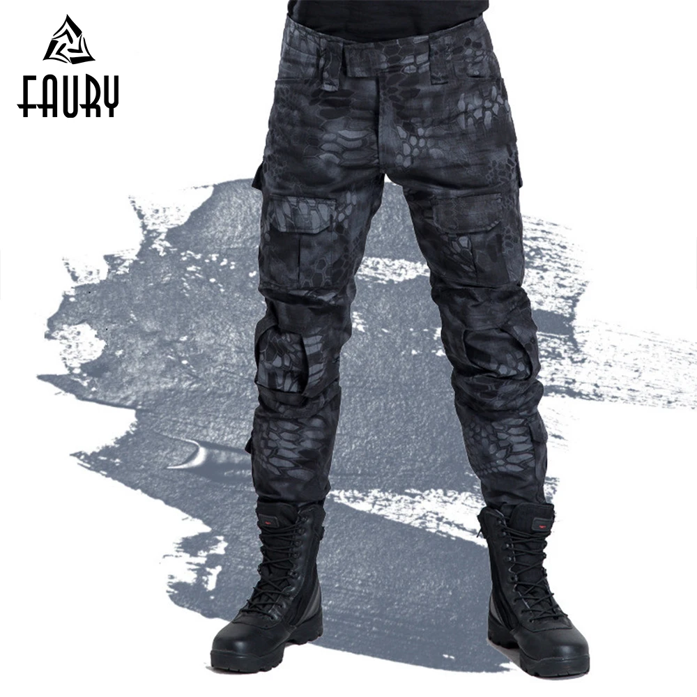 

Tactical Camouflage Military Uniforms Protective Color Combat Frog Trousers Military Clothes Men US Hunting Cargo Pants