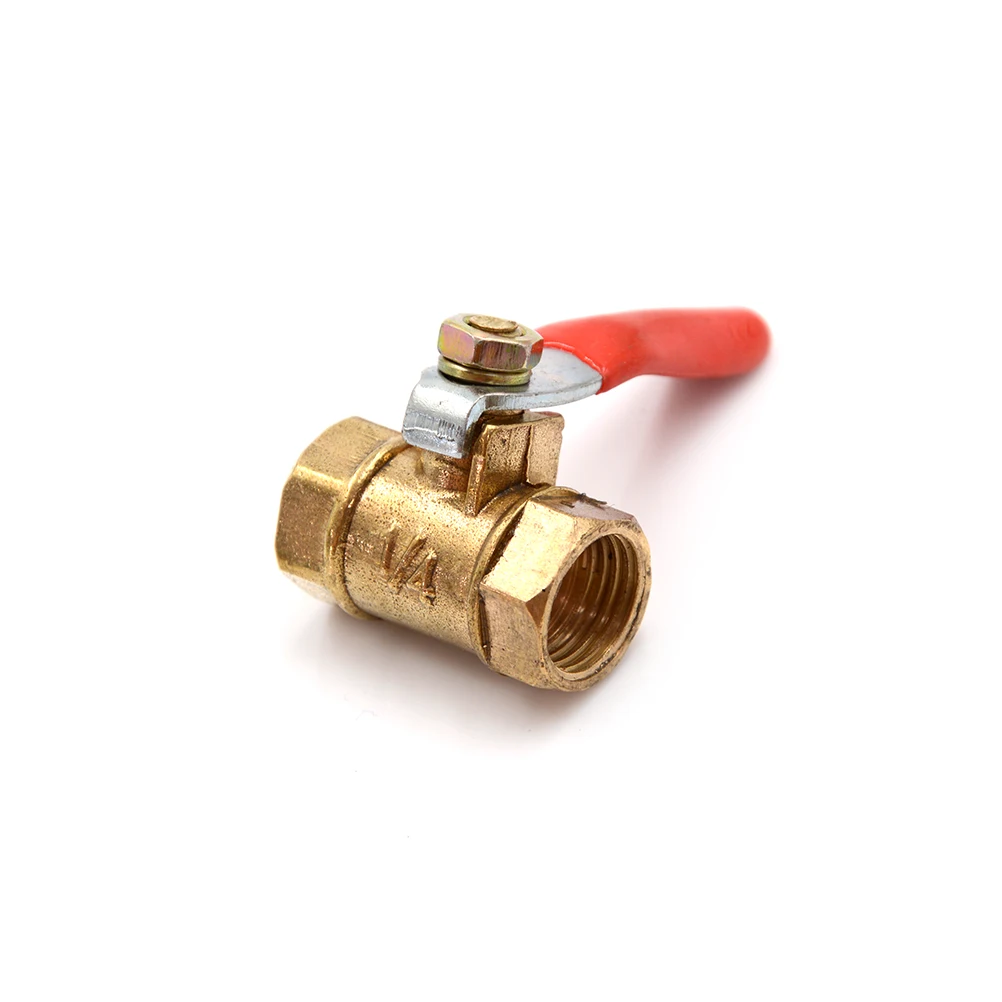 1pc Full Port Ball Valve Female Threaded Brass Metal BallValve 1/4