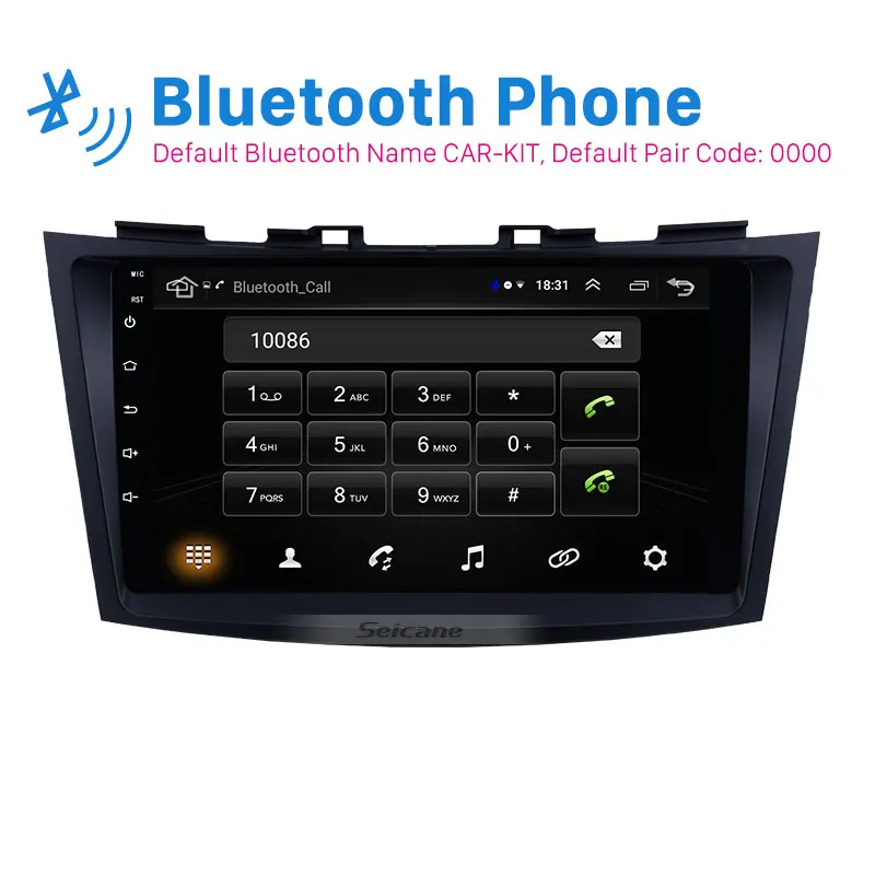 

Seicane 9" Android 8.1 Car GPS Navigation for SUZUKI SWIFT 2011 2012 2013 Auto Stereo Radio Player support OBD2 DVR Rear Camera