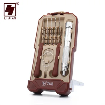 

LIJIAN 15 Pcs Precision Screwdriver Set Hand Tool Disassemble Multi-function Repair Mobile Phone Laptop Computer
