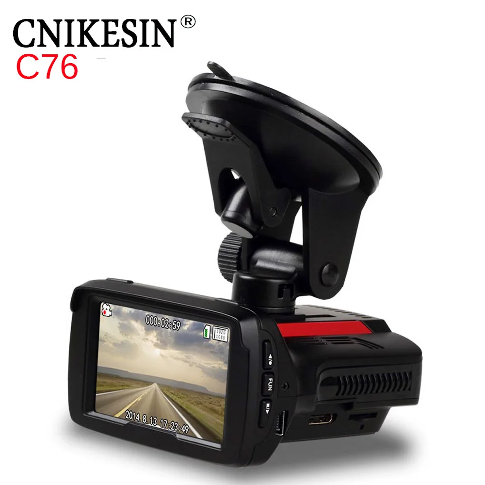 

CNIKESIN C76 DVR Dash Cam GPS Radar Detector Video Recorder 1080P FHD Car Camera 170Degree Night Vision Monitor Registrar