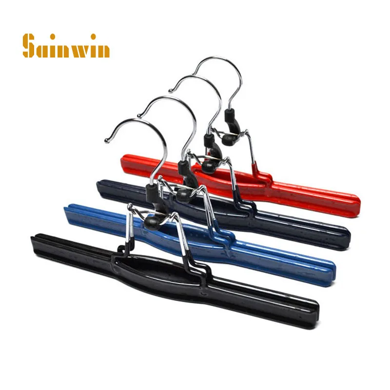 Вешалка для одежды Sainwin, металлическая Нескользящая утолщенная вешалка для юбки, 6 шт./Лот, не оставляет следов, зажим для брюк