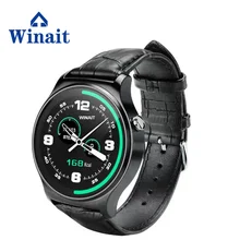 Winait cw01 круглый металлический Панель Для мужчин Смарт часы-телефон с сенсорным Дисплей и сердечного ритма телефон часы
