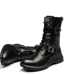 Высокое качество 2018 Мода Классический Люкс Мужские ботинки из натуральной кожи Повседневное Черные ботильоны для Для мужчин Мужская обувь