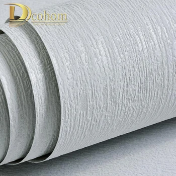 

White Gray Modern Simple Textured Wallpaper Plain Solid Color Vertical Striped Wall Paper For TV Background Gray Rolls