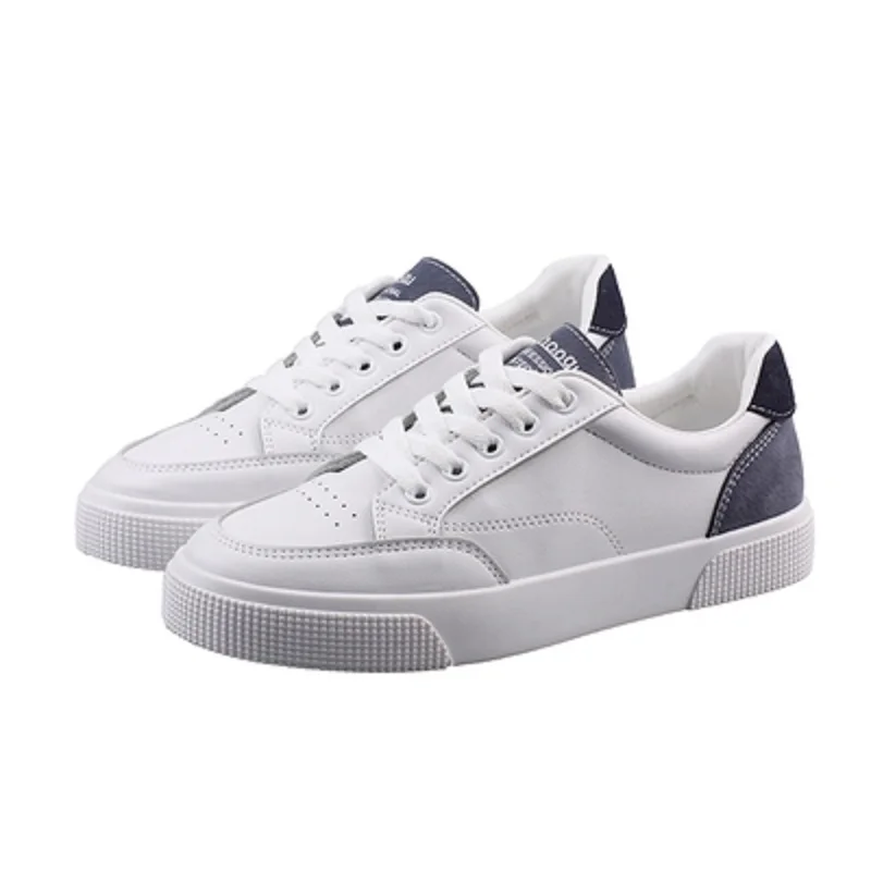 

2019 spring and autumn women's canvas shoes with flat bottom round head low-top shoes student PU face shoes