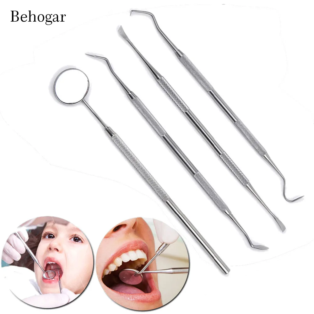Behogar 5PCS font b Pet b font Dog Cat Tooth Scaler Tools Kit Tooth Scaler Remover