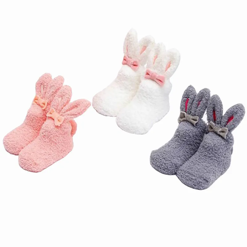 Cute Rabbit Warm Baby Girl Socks Winter Baby Infant Socks Newborn Baby