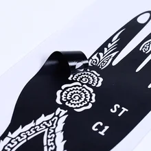 Хна, временная форма для татуировки, шаблон для татуировки ладони, цветок, кружева, шелковая пластина для пальцев, форма для вспышки, пистолет, краска для макияжа, Mehndi, тату