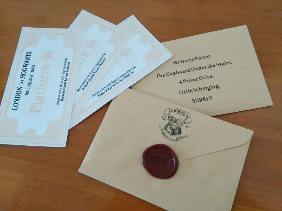 Carta de aceptación Hogwarts regalo para los fans de HP Hogwarts carta