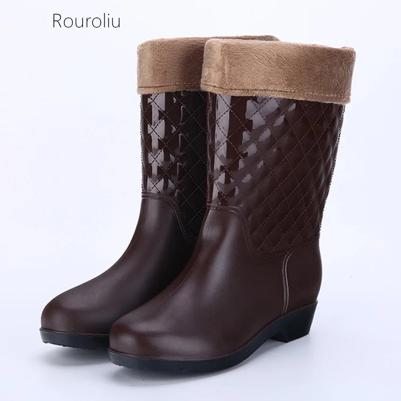 mid calf rain boots