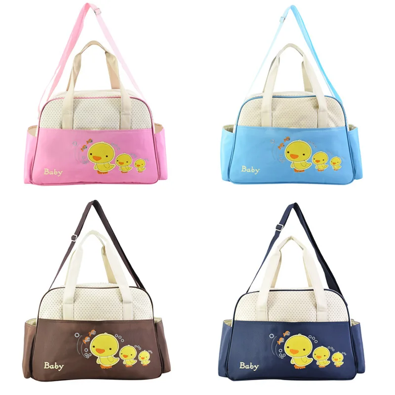 

2019 Baby Diaper Bag Large Capacity Waterproof Baby Changing Nappy Bag Cartoon Printing Baby Stroller Shoulder Bags Modish